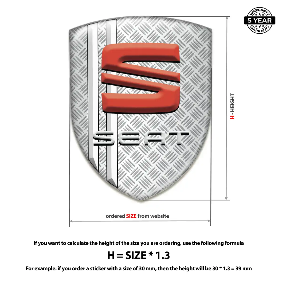 Seat Self Adhesive Emblem Sticker Superior Craft