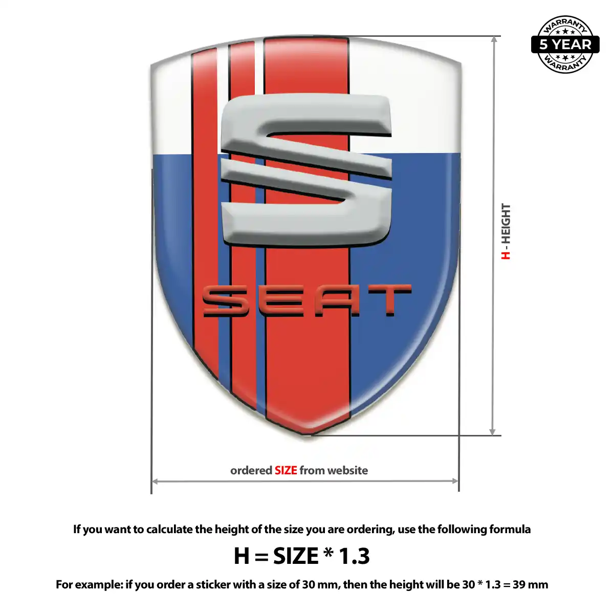 Seat Silicone Badge Elite Finish