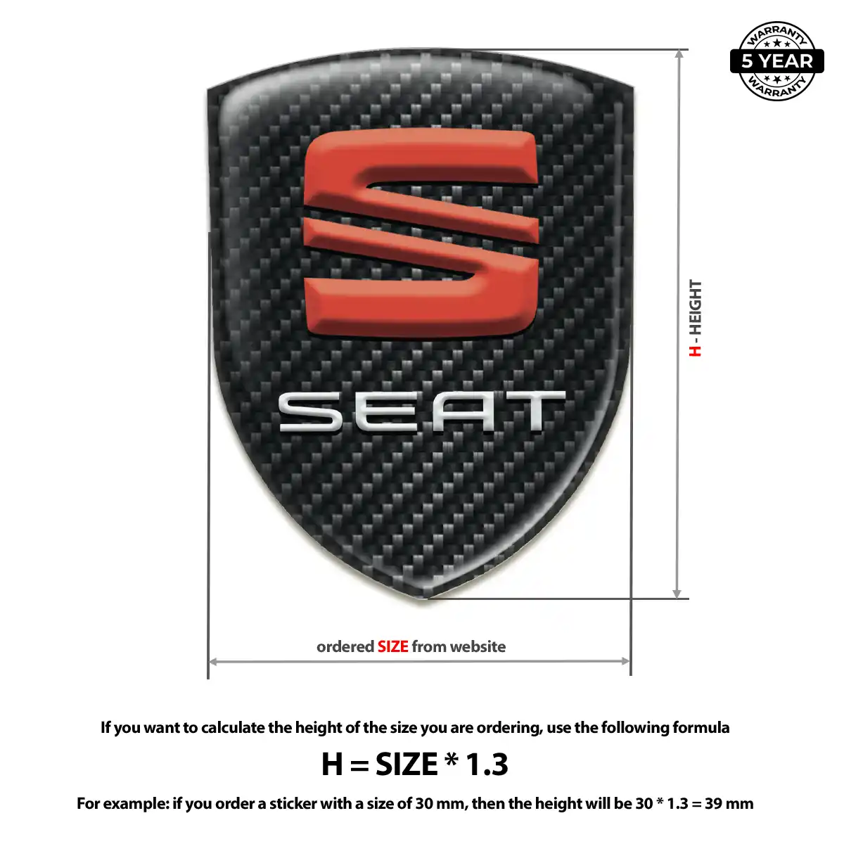 Seat Silicone Badge Prestige Line