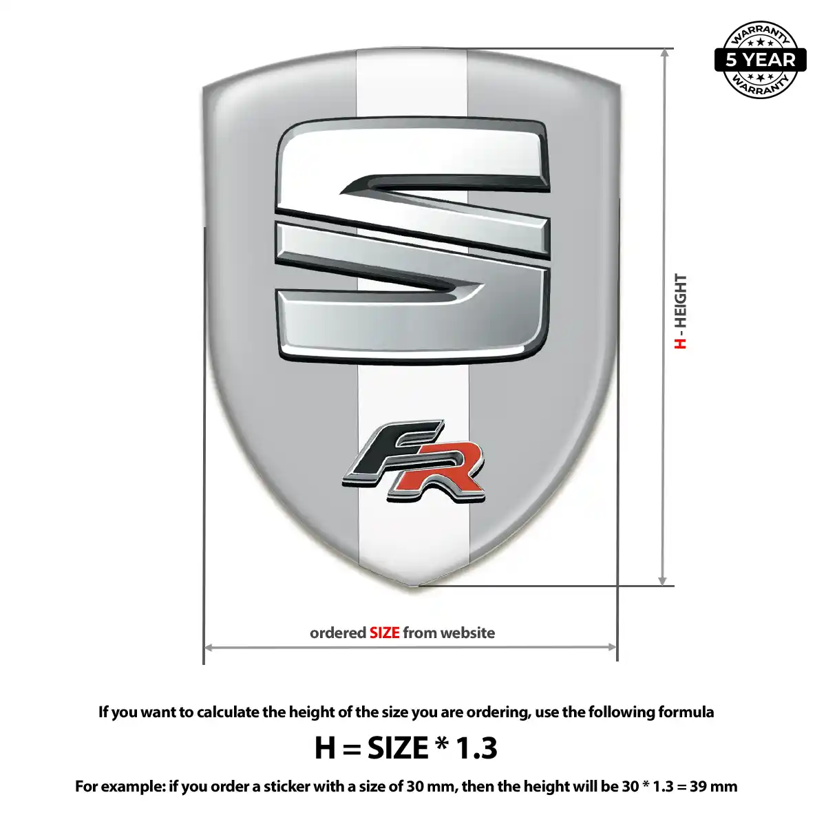 Seat Silicone Badge Prime Quality