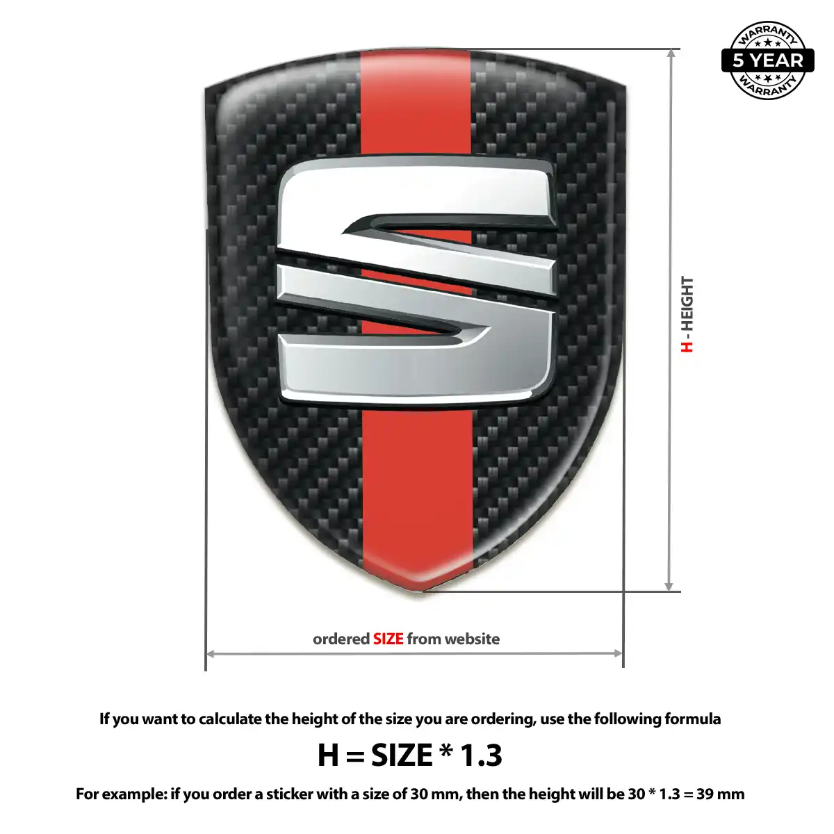Seat Silicone Badge Signature Grade