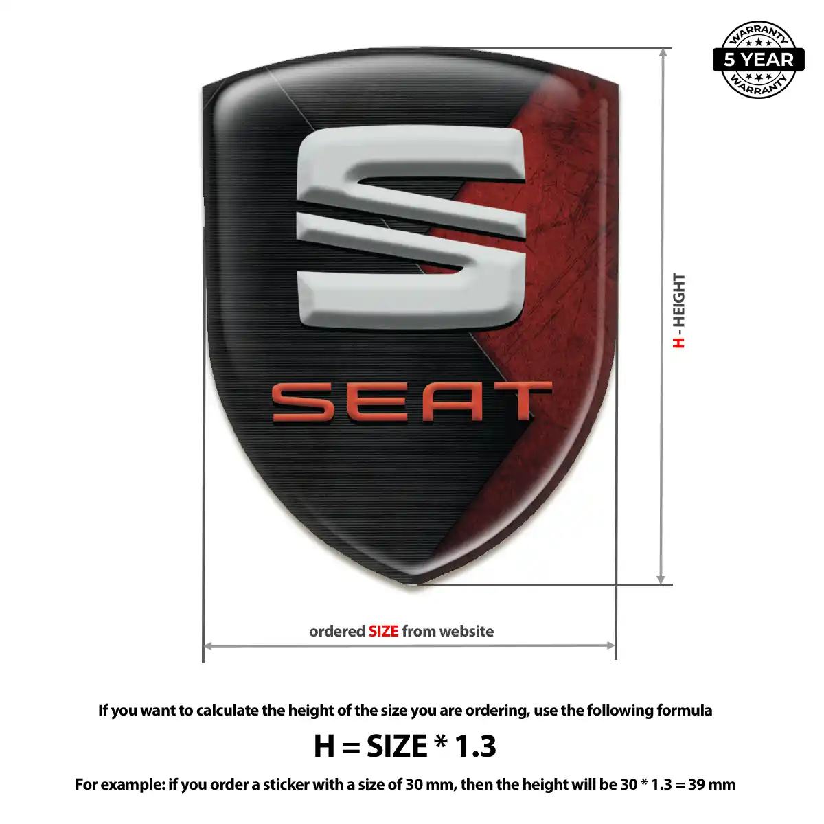 Seat Silicone Badge Sleek Style