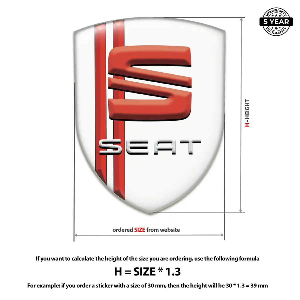 Seat Silicone Badge Superior Craft