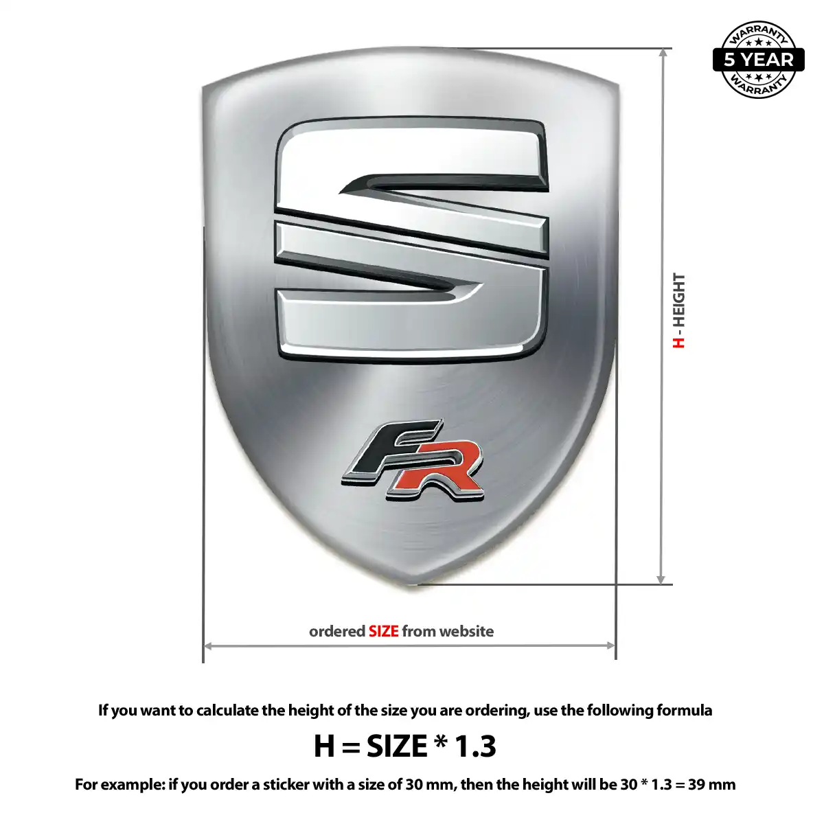 Seat Silicone Emblem Prestige Line