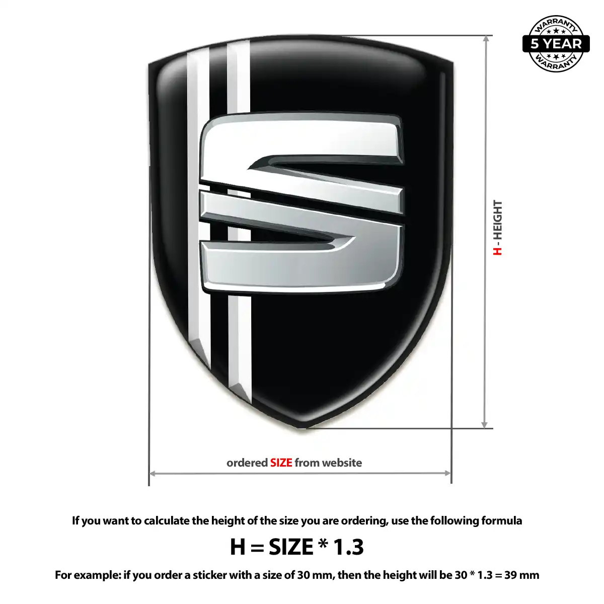 Seat Silicone Emblem Signature Grade