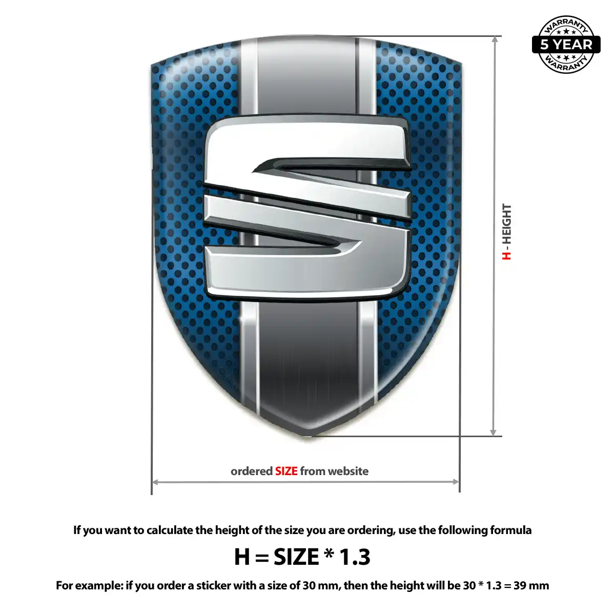 Seat Silicone Emblem Superior Craft