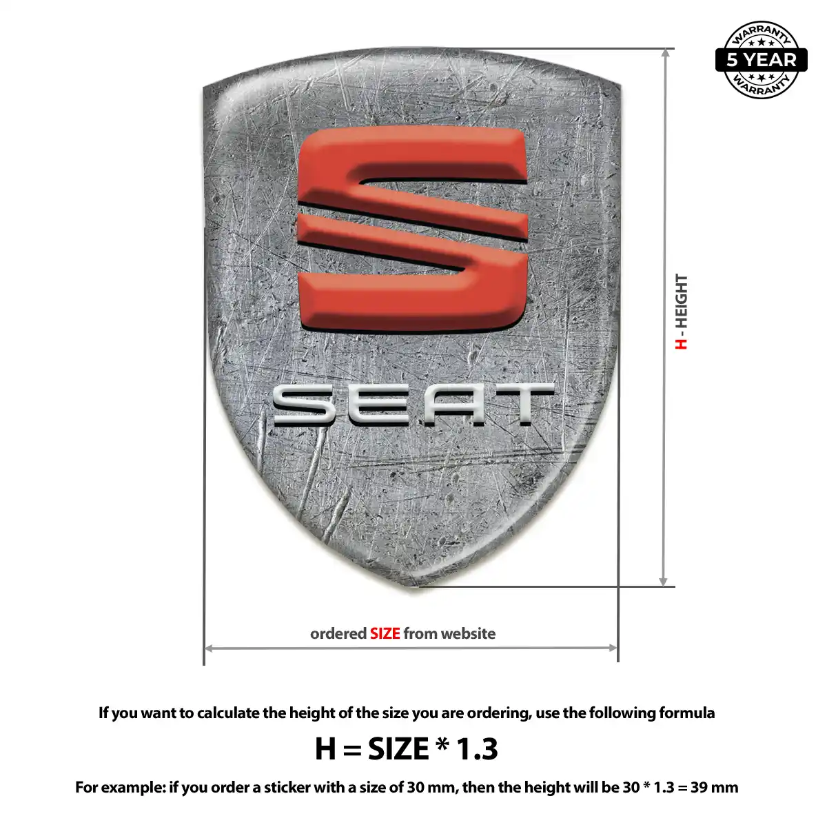 Seat Silicone Sticker Prestige Line