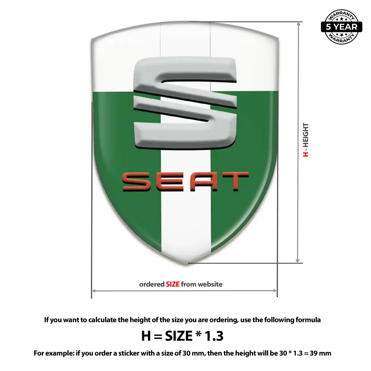 Seat Silicone Sticker Prime Quality