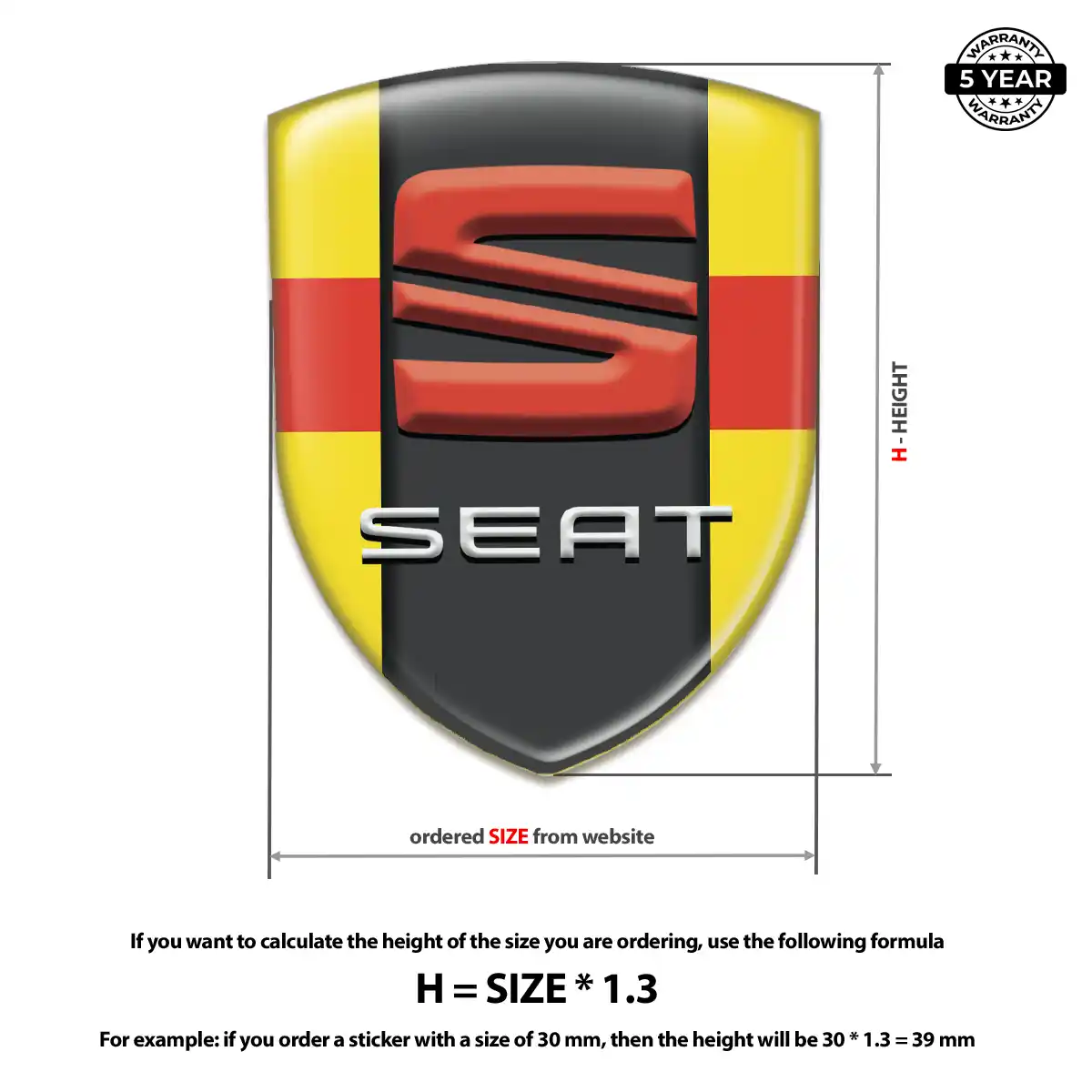 Seat Silicone Sticker Superior Craft