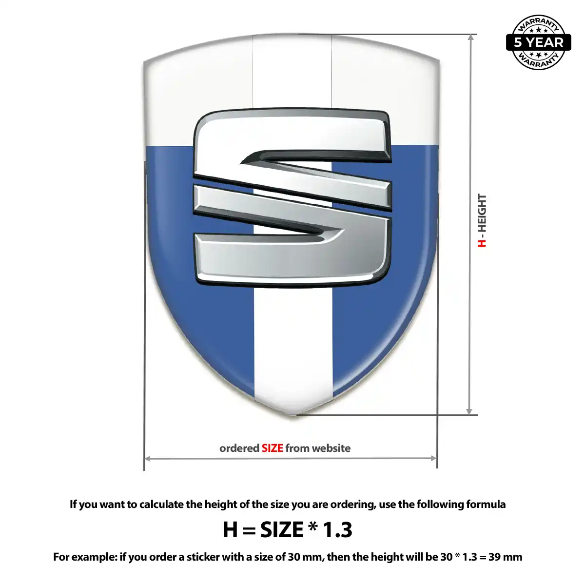 Seat Sticker Elite Finish
