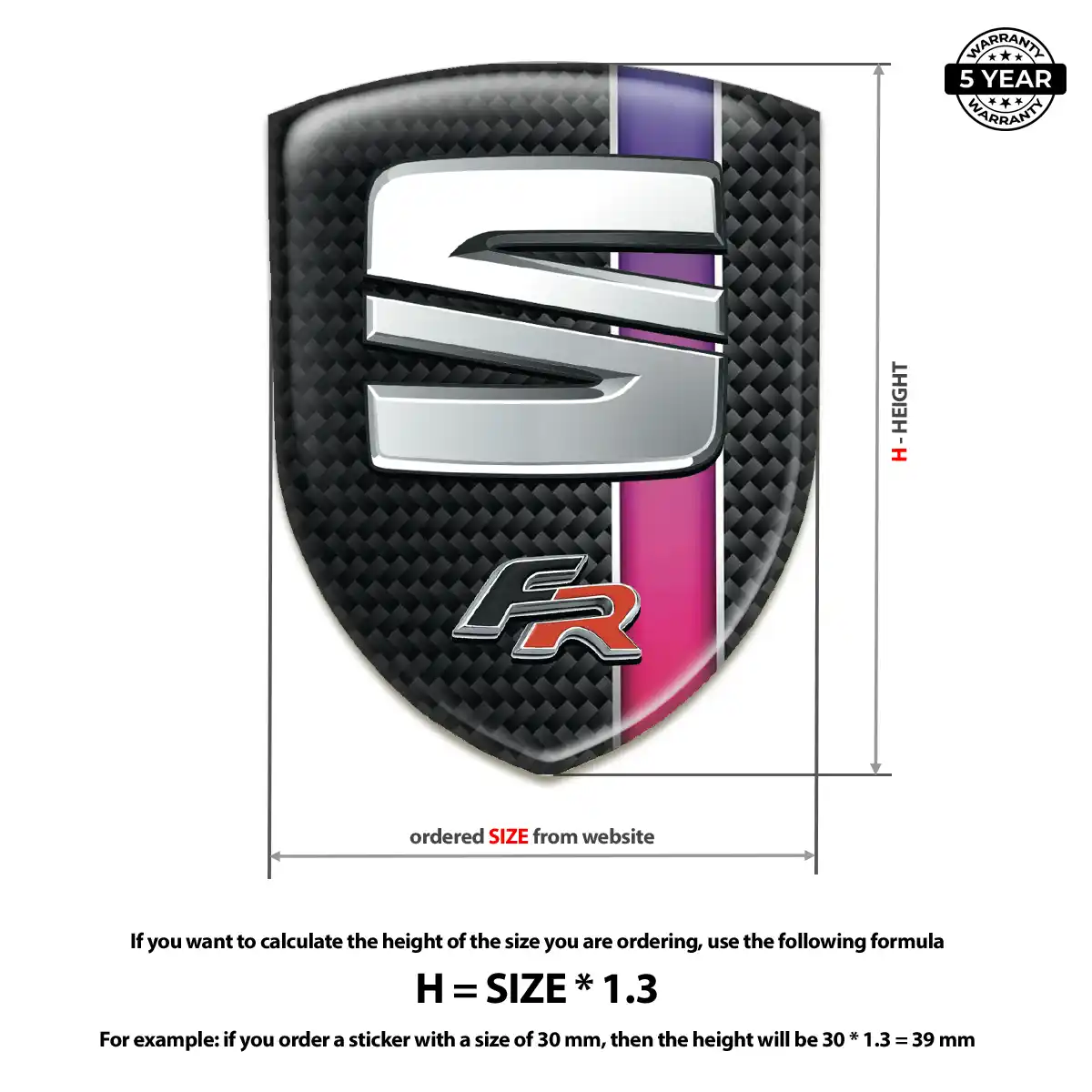 Seat Sticker Prime Quality