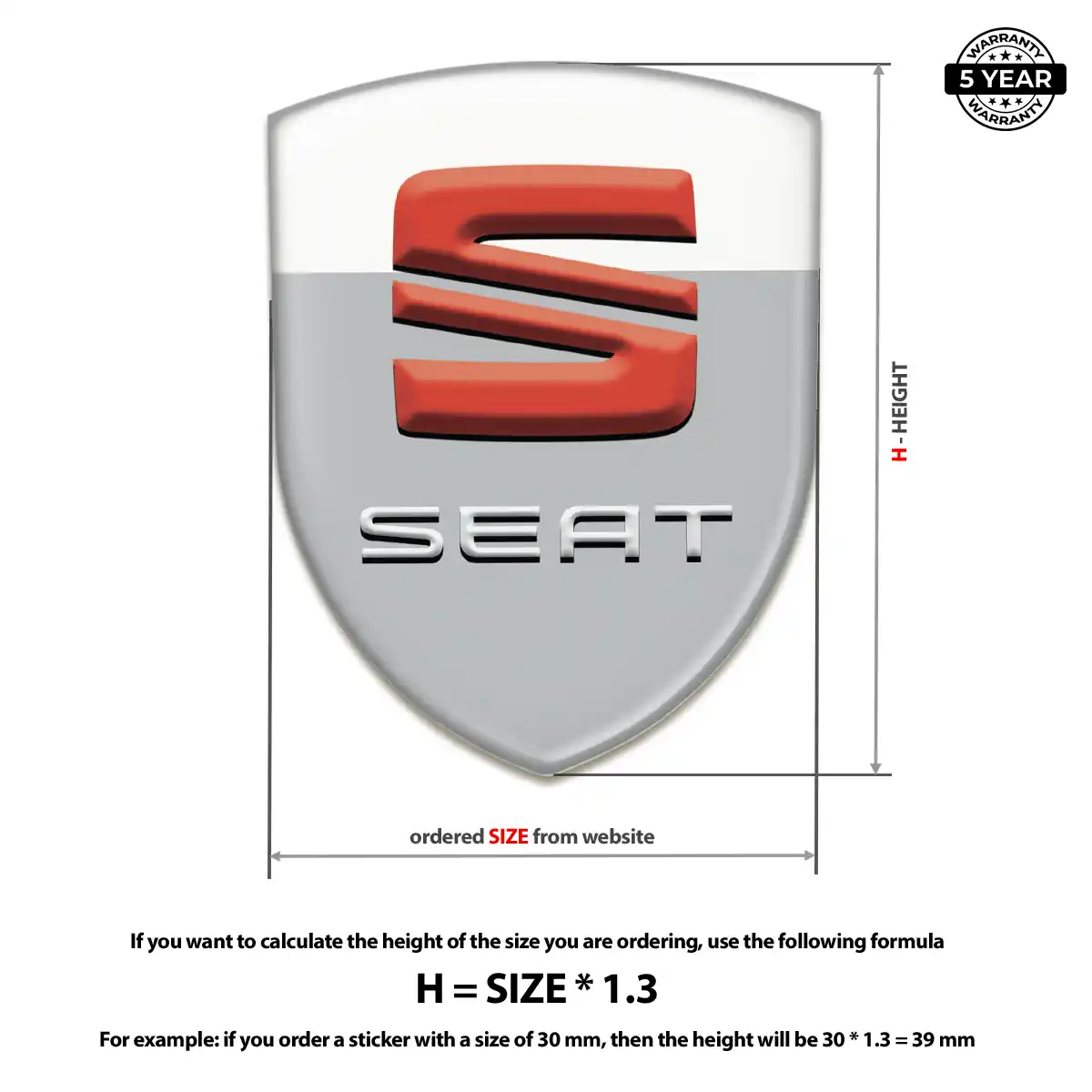 Seat Sticker Refined Design