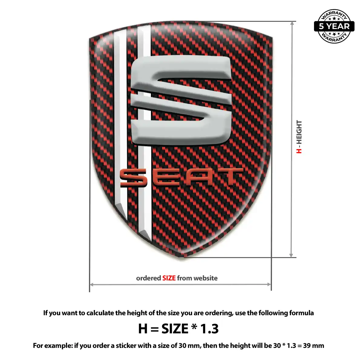 Seat Sticker Signature Grade