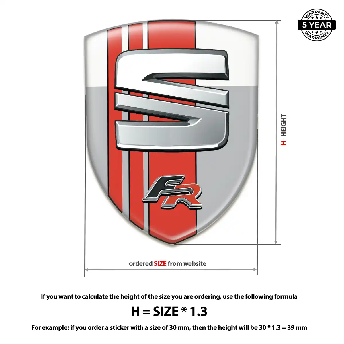 Seat Sticker Sleek Style