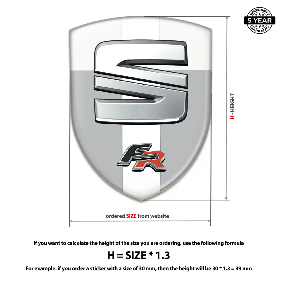 Seat Vehicle Logo Sticker Elite Finish