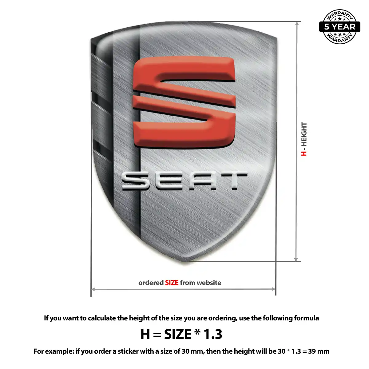Seat Vehicle Logo Sticker Prime Quality