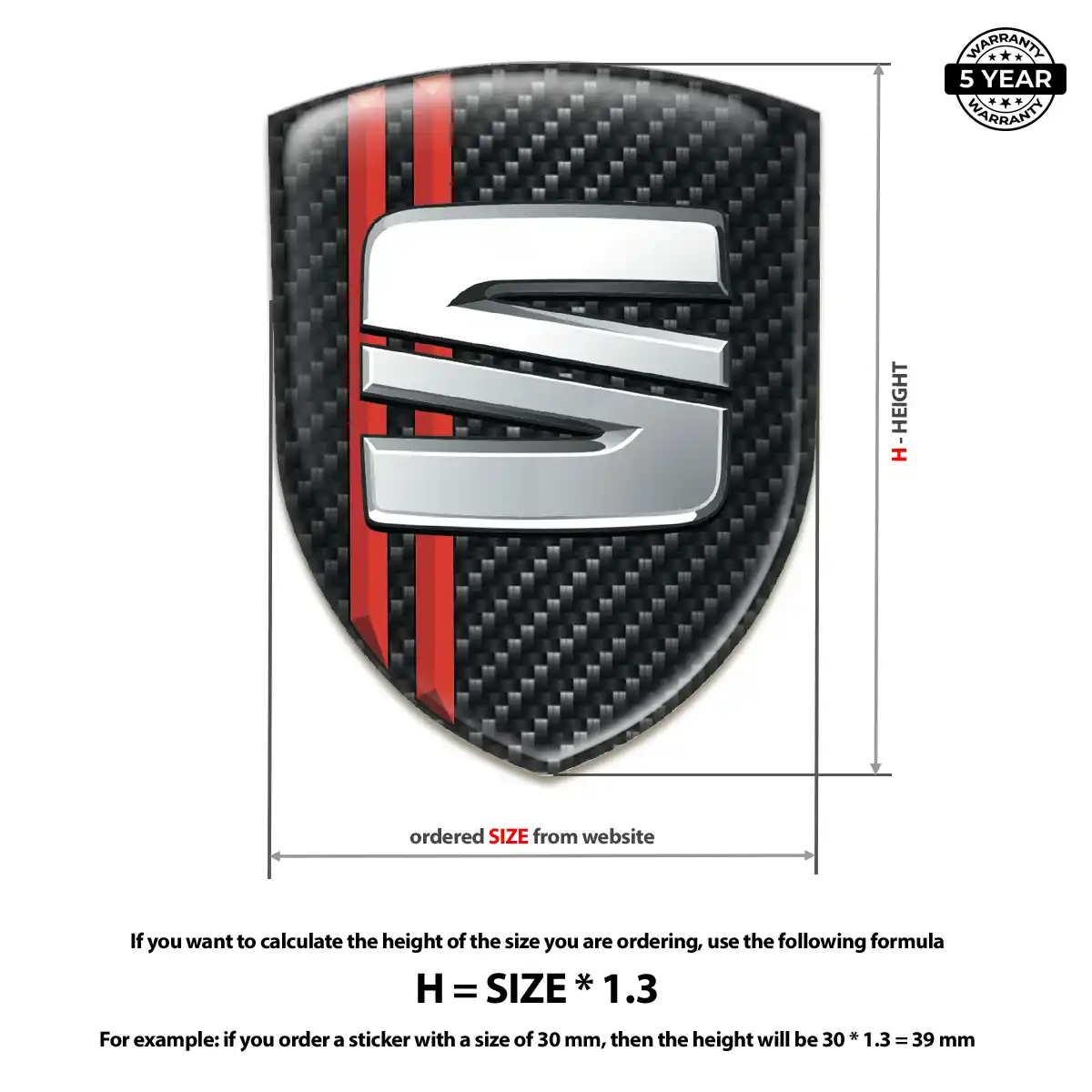 Seat Vehicle Logo Sticker Sleek Style