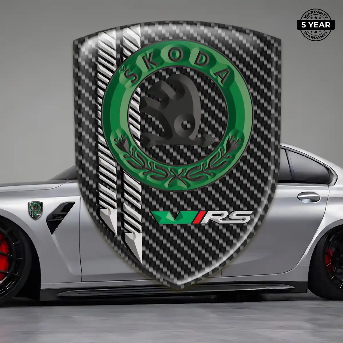 Skoda 3D Badge Sticker Elite Finish