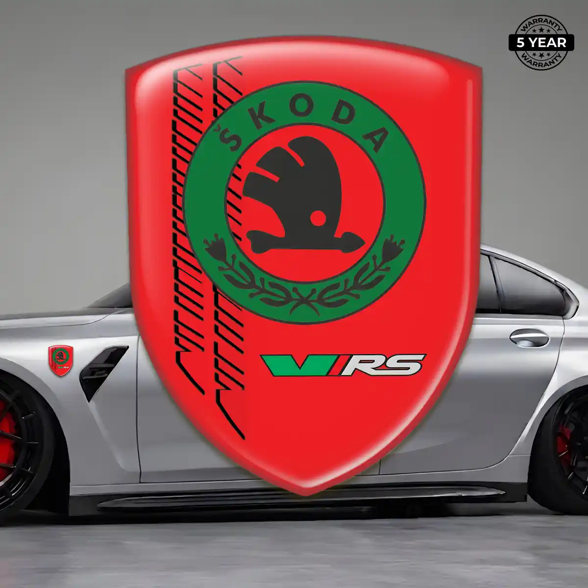 Skoda 3D Badge Sticker Sleek Style