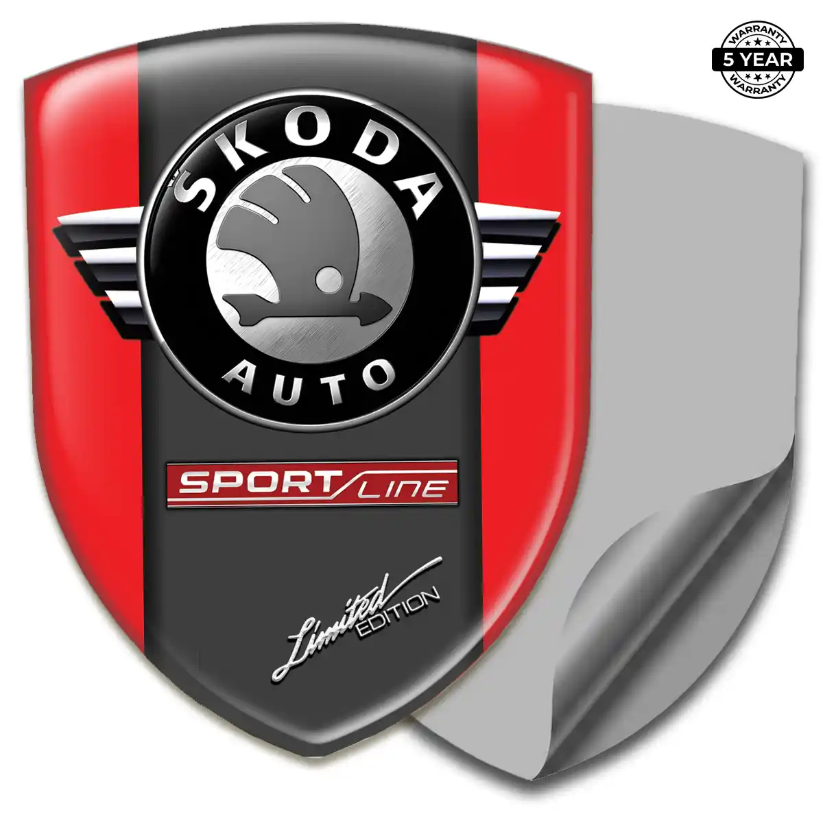 Skoda 3D Domed Sticker Elite Finish