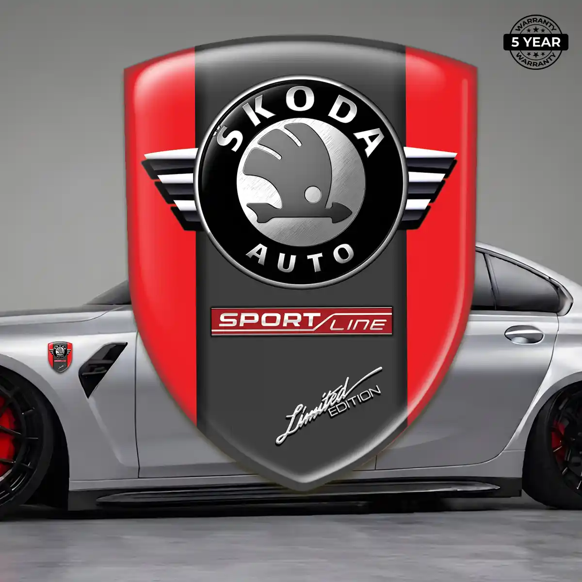 Skoda 3D Domed Sticker Elite Finish