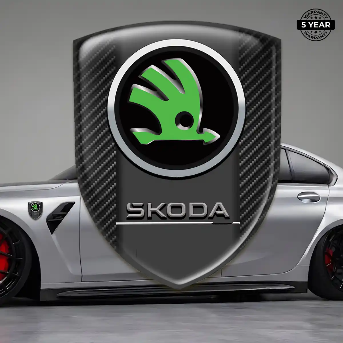 Skoda 3D Domed Sticker Refined Design