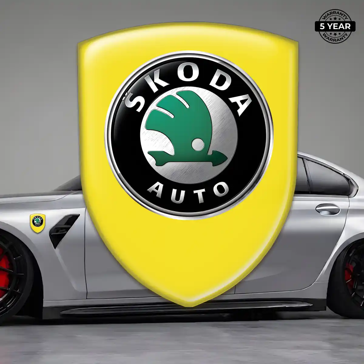 Skoda 3D Emblem Sticker Sleek Style