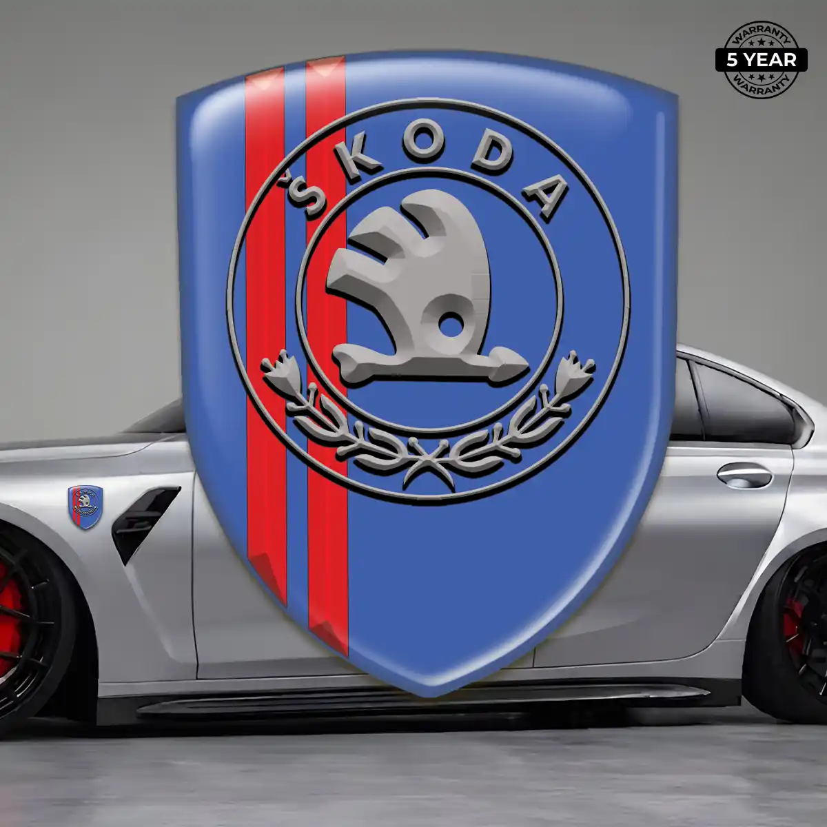 Skoda 3D Gel Sticker Refined Design
