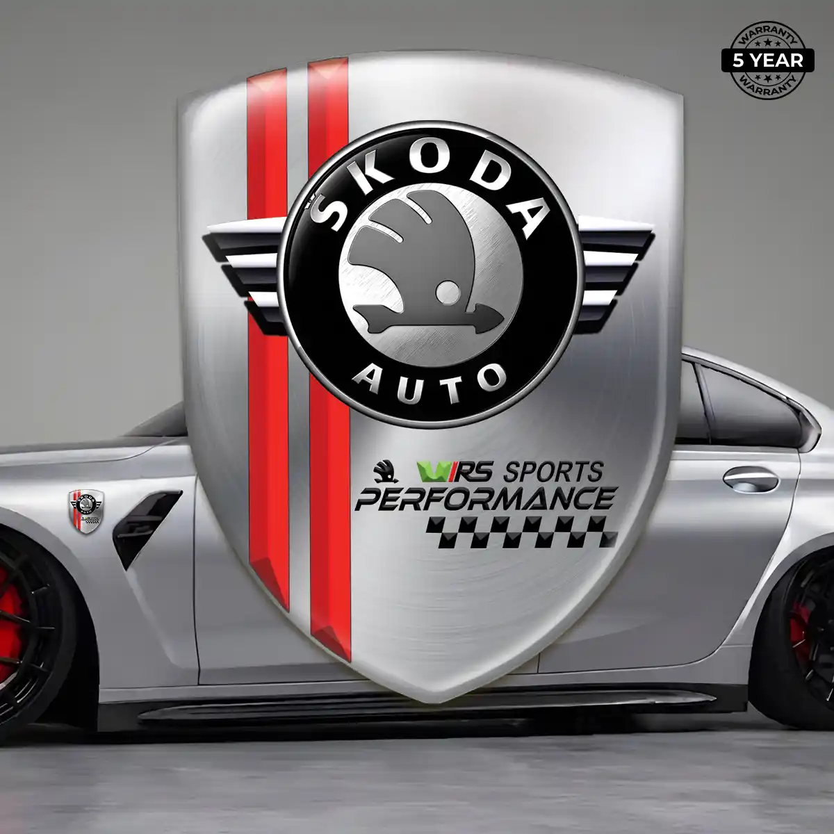 Skoda 3D Gel Sticker Sleek Style