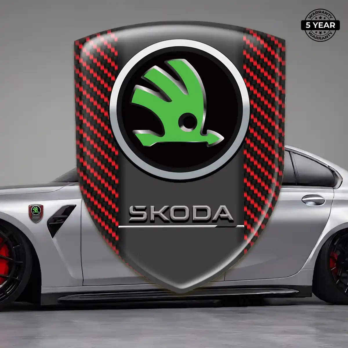 Skoda 3D Logo Sticker Elite Finish