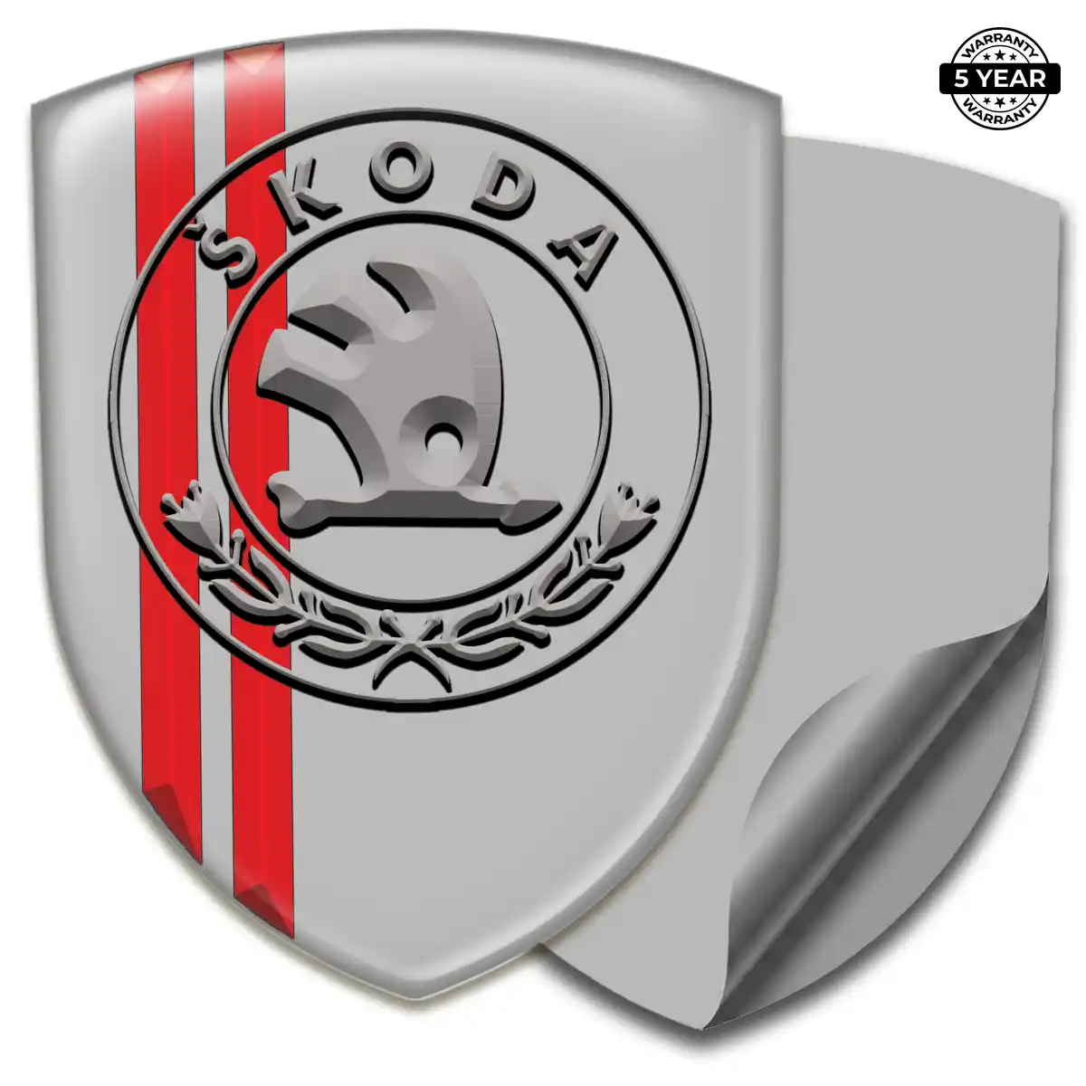 Skoda 3D Logo Sticker Refined Design
