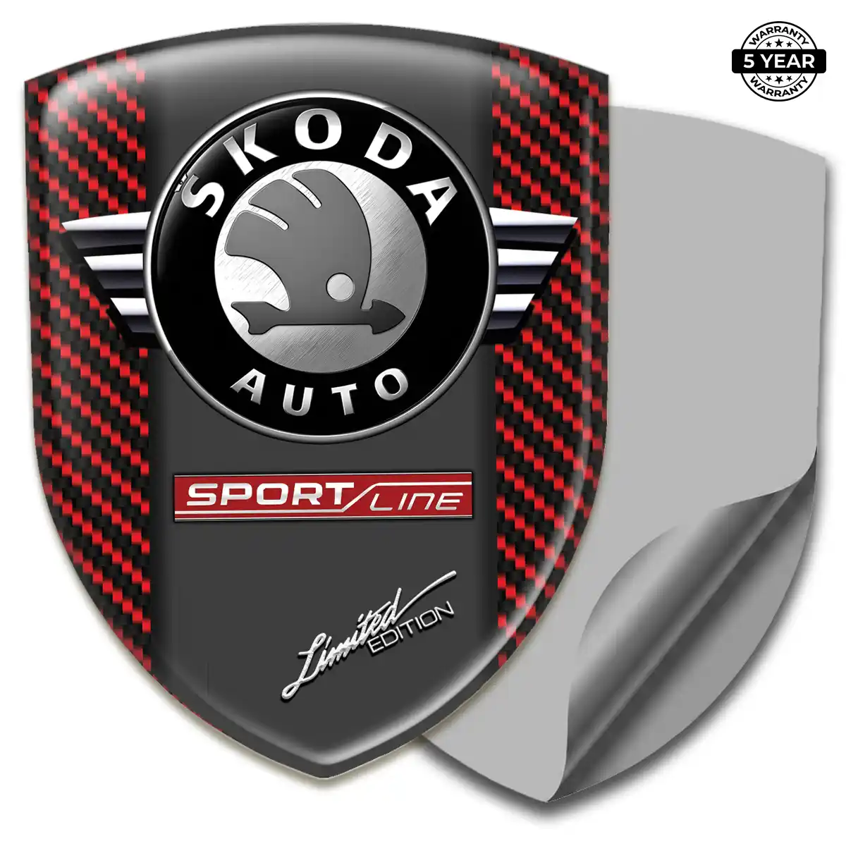 Skoda 3D Logo Sticker Sleek Style