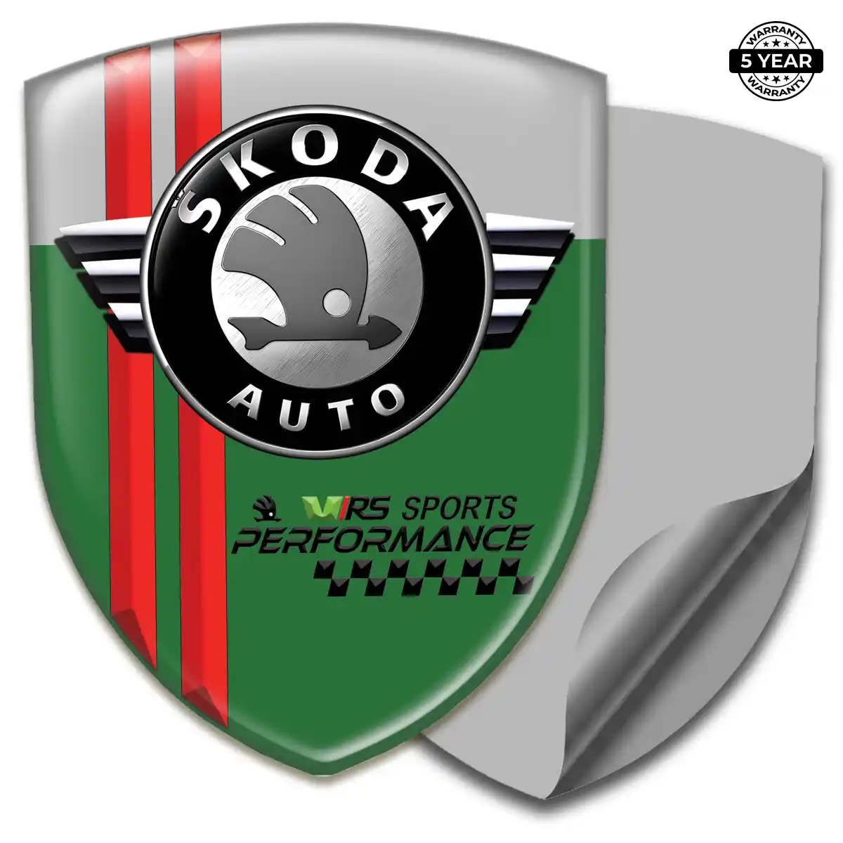 Skoda 3D Resin Sticker Sleek Style