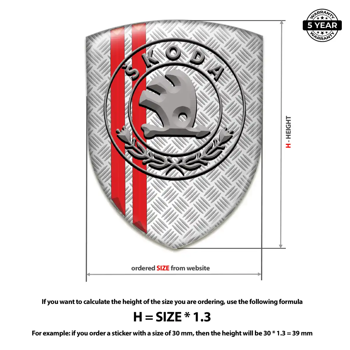 Skoda Automotive Emblem Sticker Sleek Style