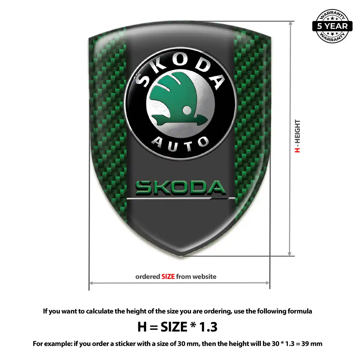 Skoda Automotive Logo Sticker Sleek Style