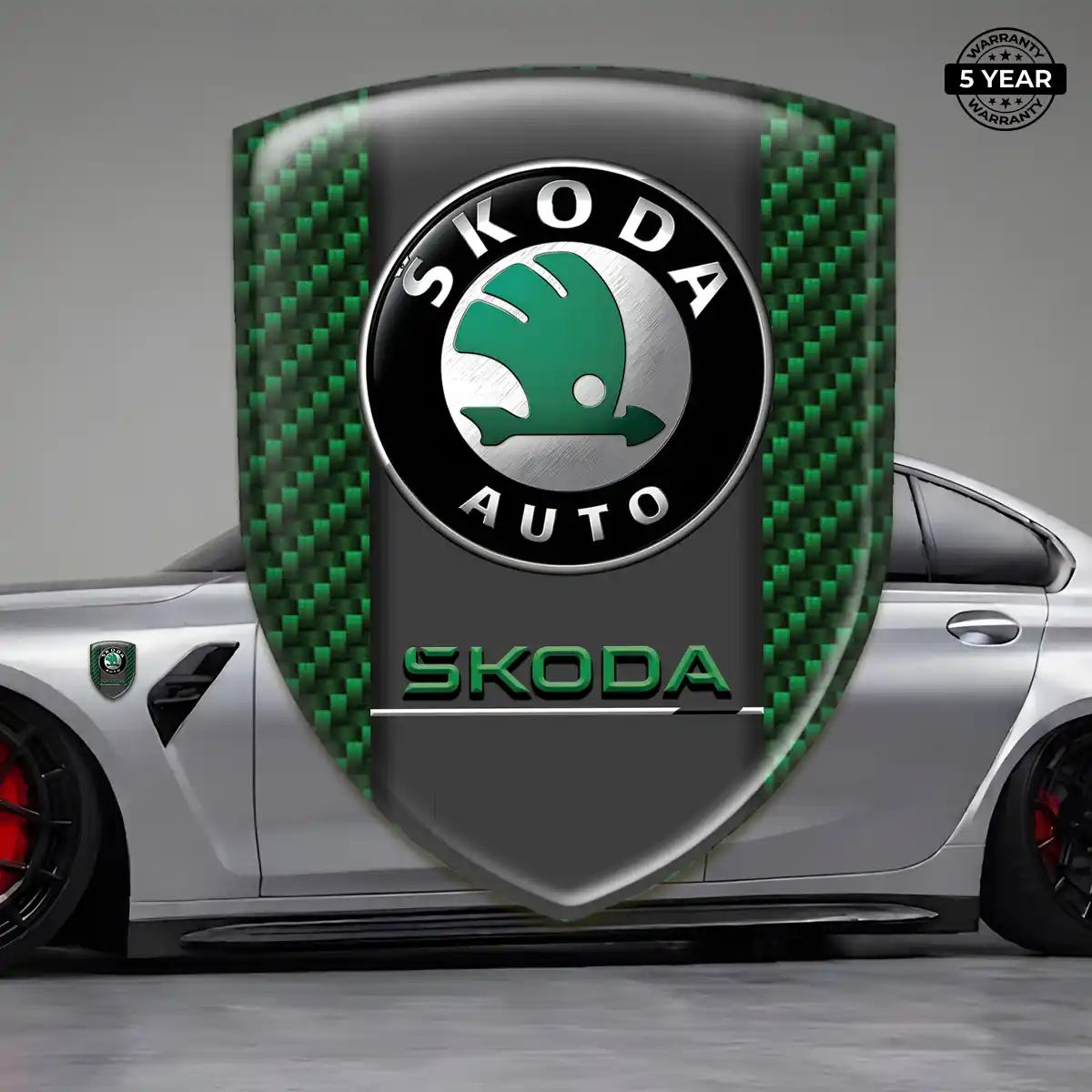 Skoda Automotive Logo Sticker Sleek Style