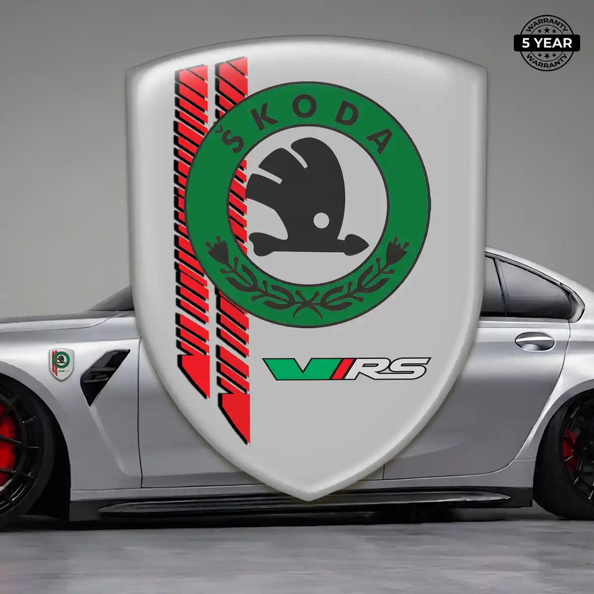 Skoda Car Badge Sticker Elite Finish