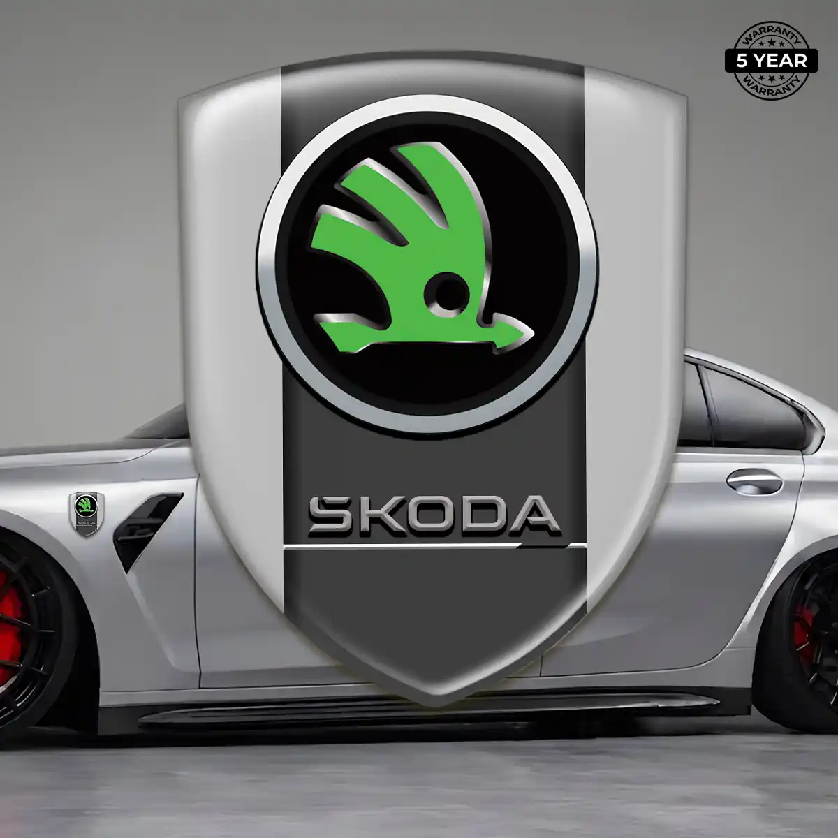 Skoda Car Emblem Decal Elite Finish