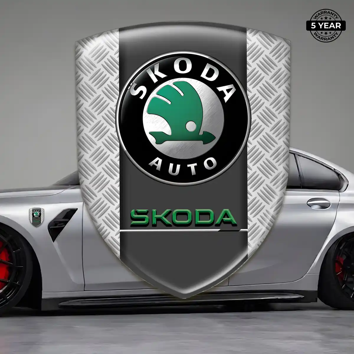 Skoda Car Emblem Decal Sleek Style
