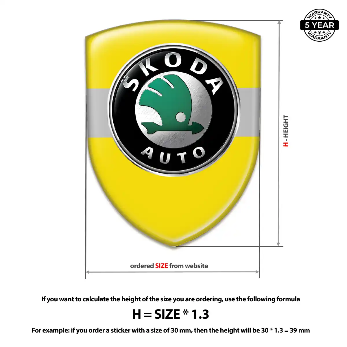Skoda Car Emblem Overlay Elite Finish