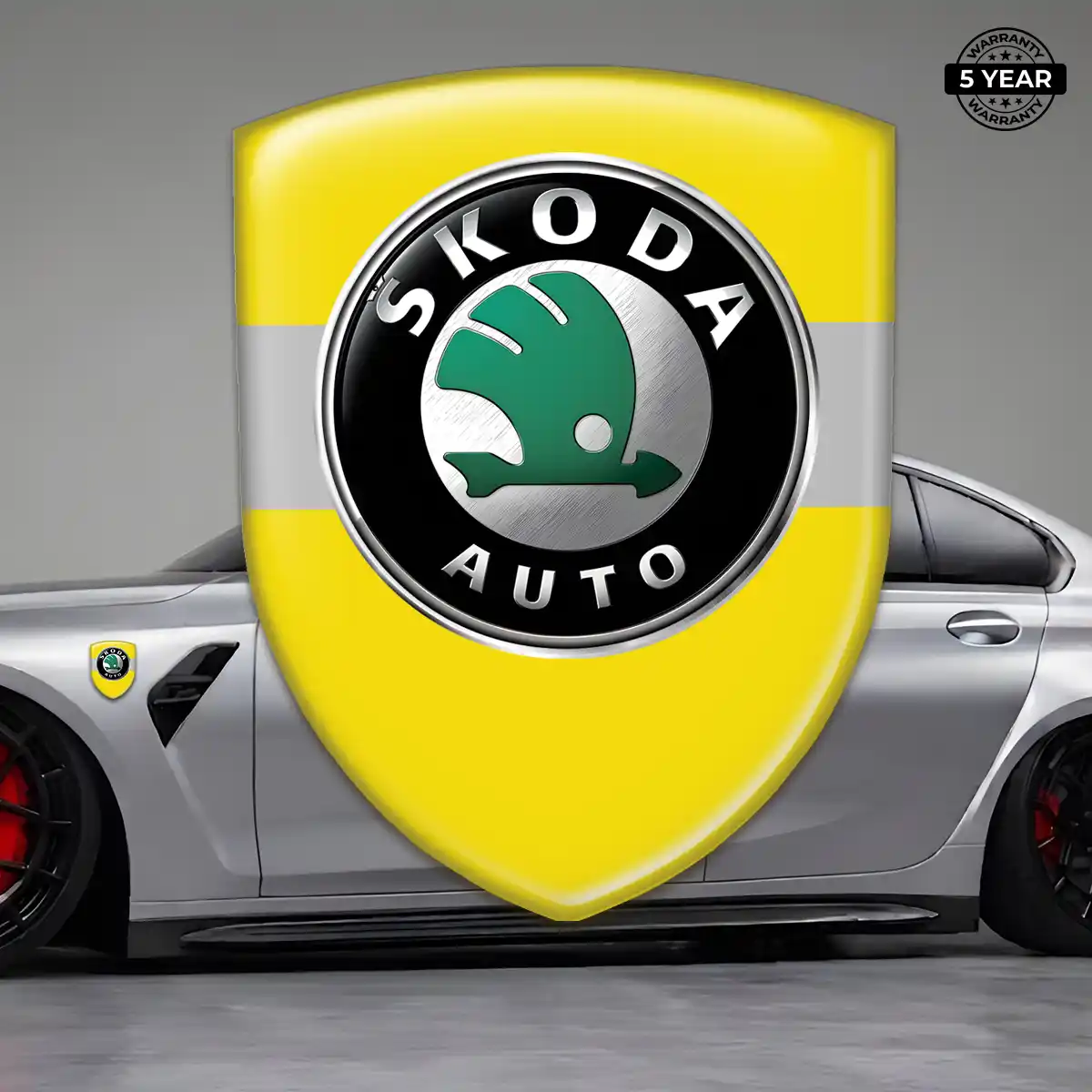 Skoda Car Emblem Overlay Elite Finish