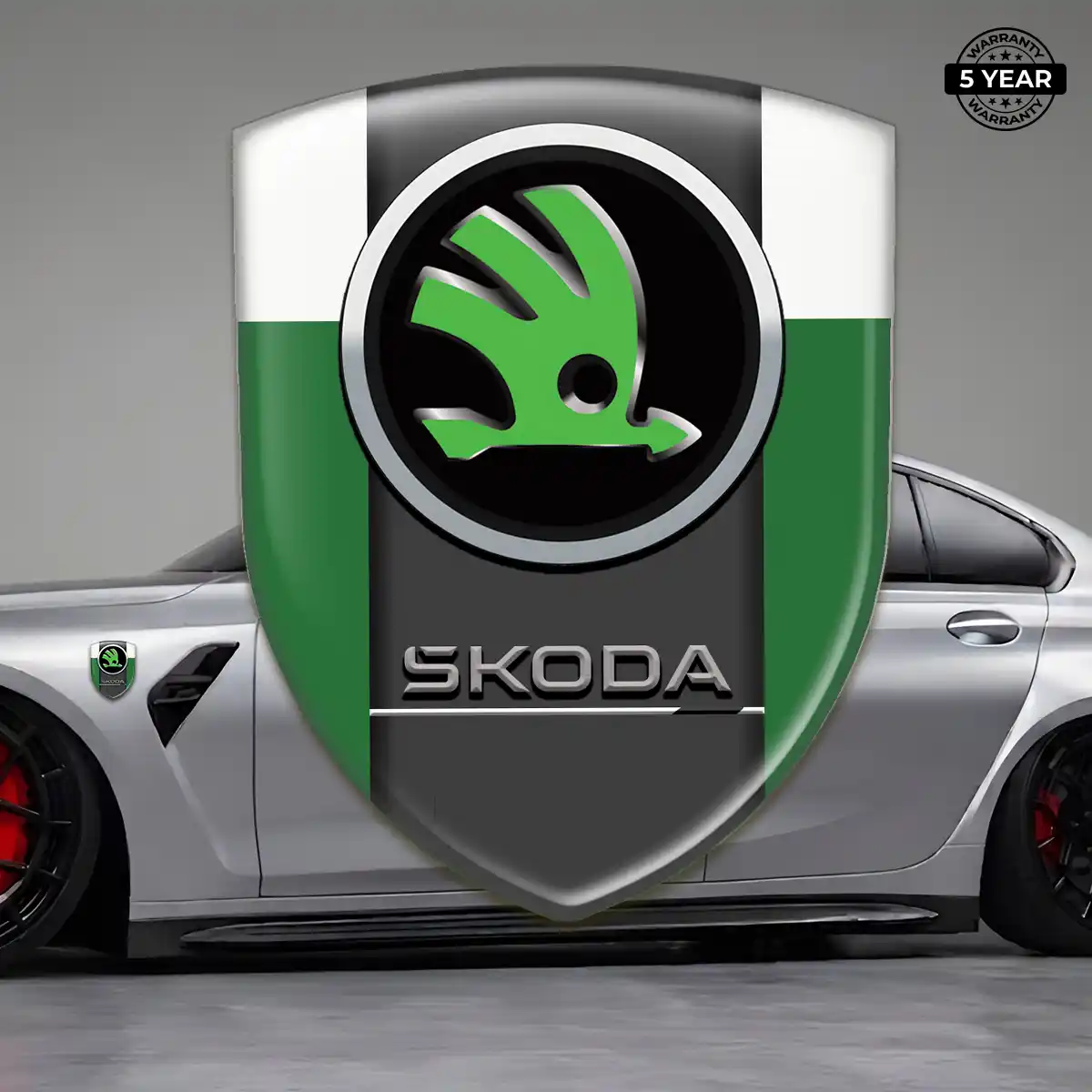 Skoda Car Emblem Sticker Elite Finish