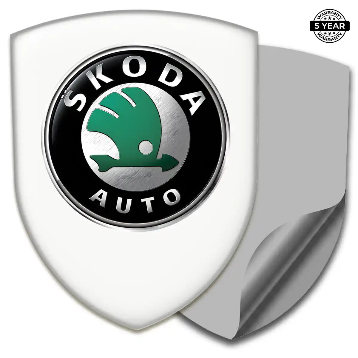 Skoda Car Emblem Sticker Refined Design