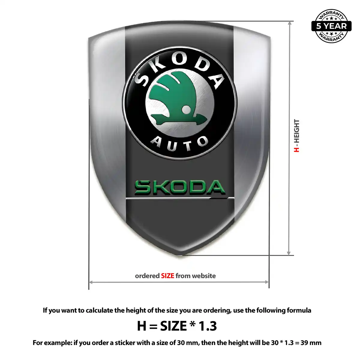 Skoda Car Emblem Sticker Sleek Style