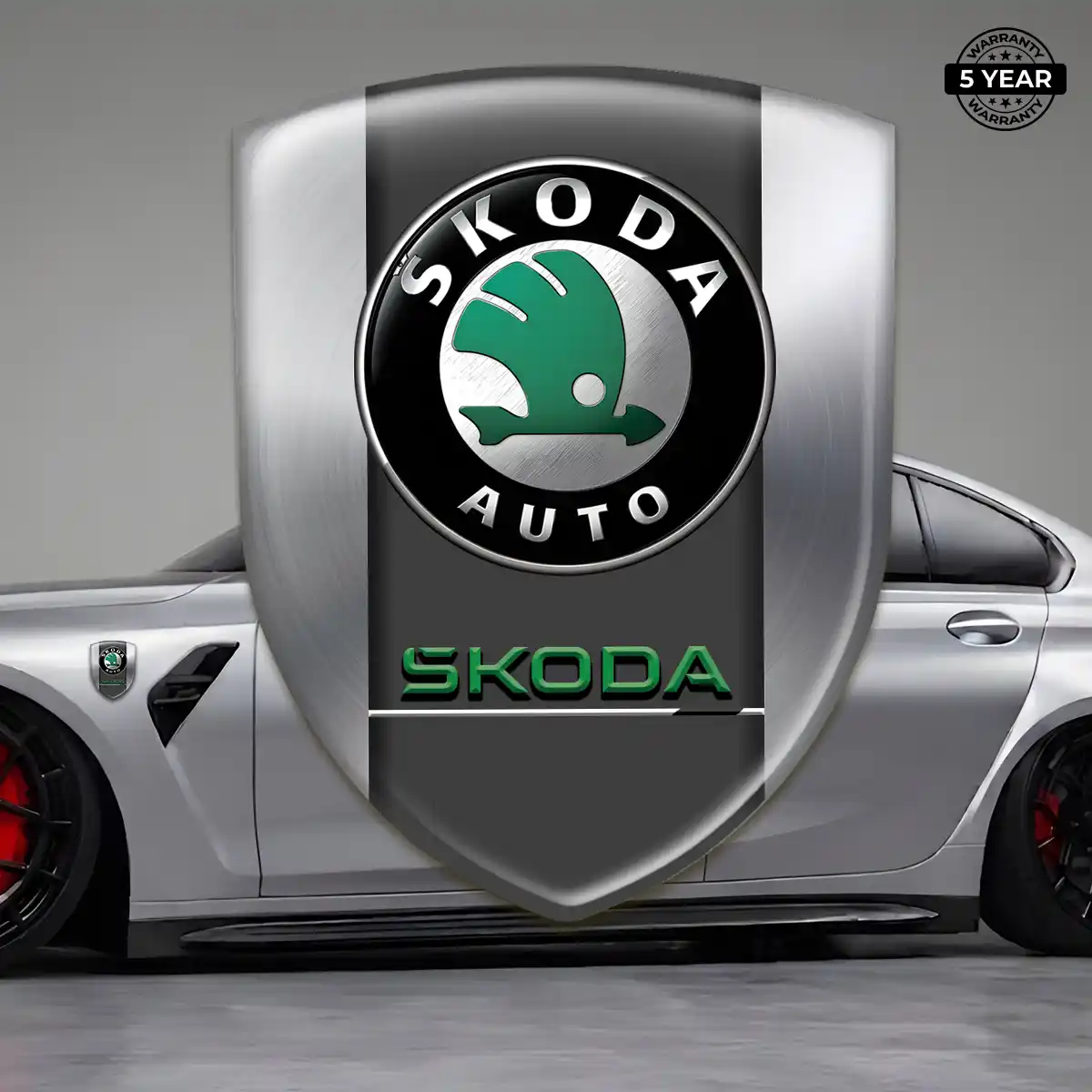 Skoda Car Emblem Sticker Sleek Style