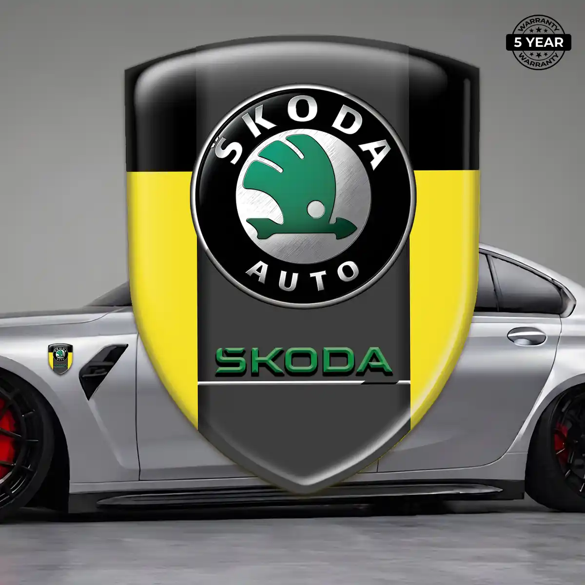 Skoda Car Logo Decal Refined Design
