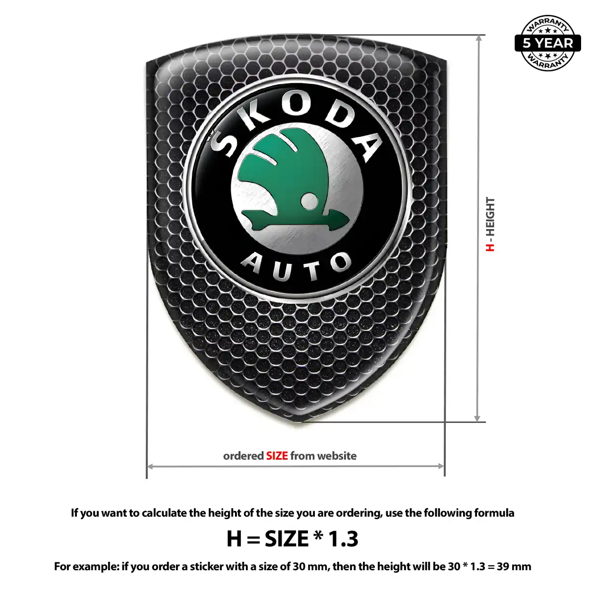Skoda Car Logo Decal Sleek Style