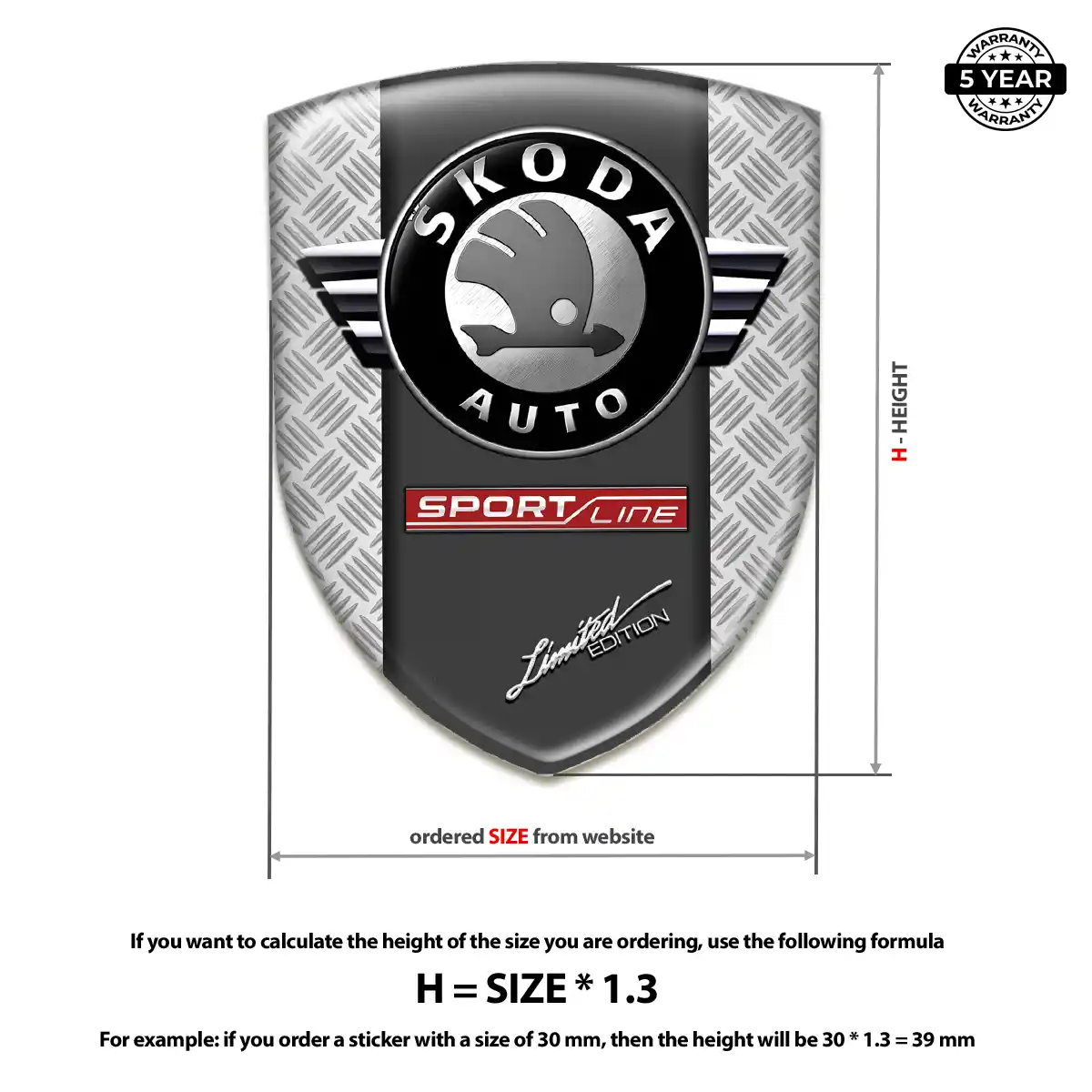 Skoda Crest Logo Emblem Elite Finish