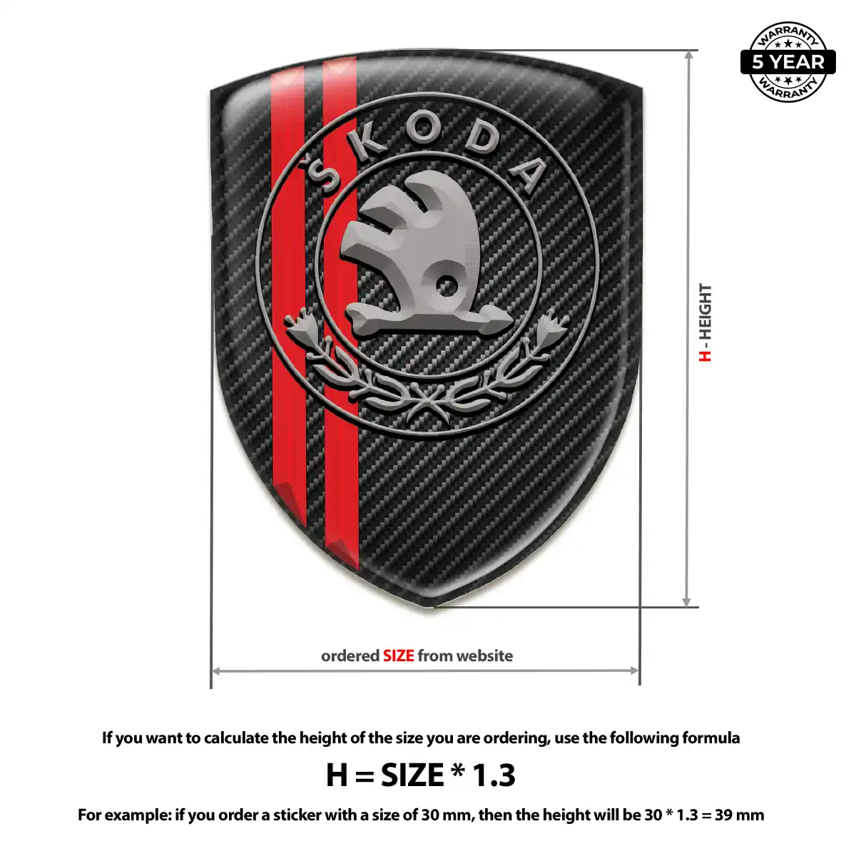 Skoda Crest Logo Emblem Superior Craft