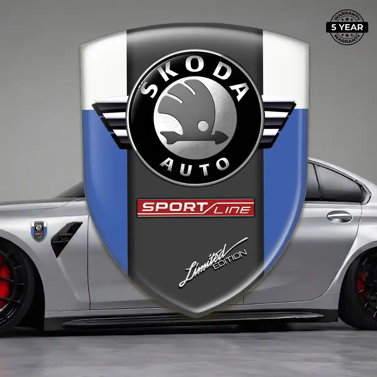 Skoda Domed Car Sticker Sleek Style